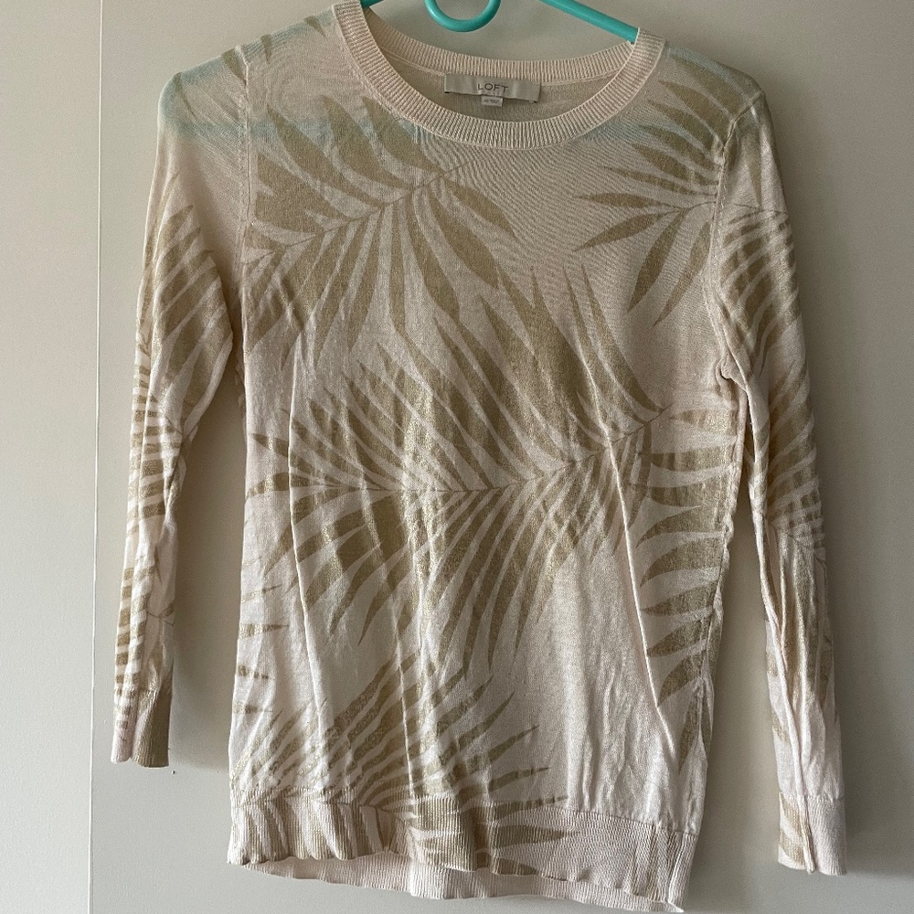 Cream and Gold Sweater